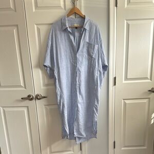 Universal Thread Blue Dolman Sleeve Maxi Dress